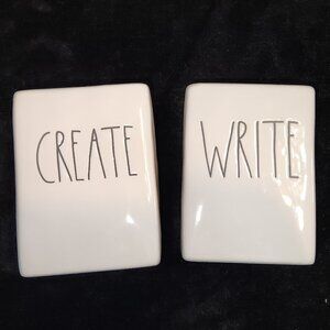 Rae Dunn "Create" and "Write" Ped Holders